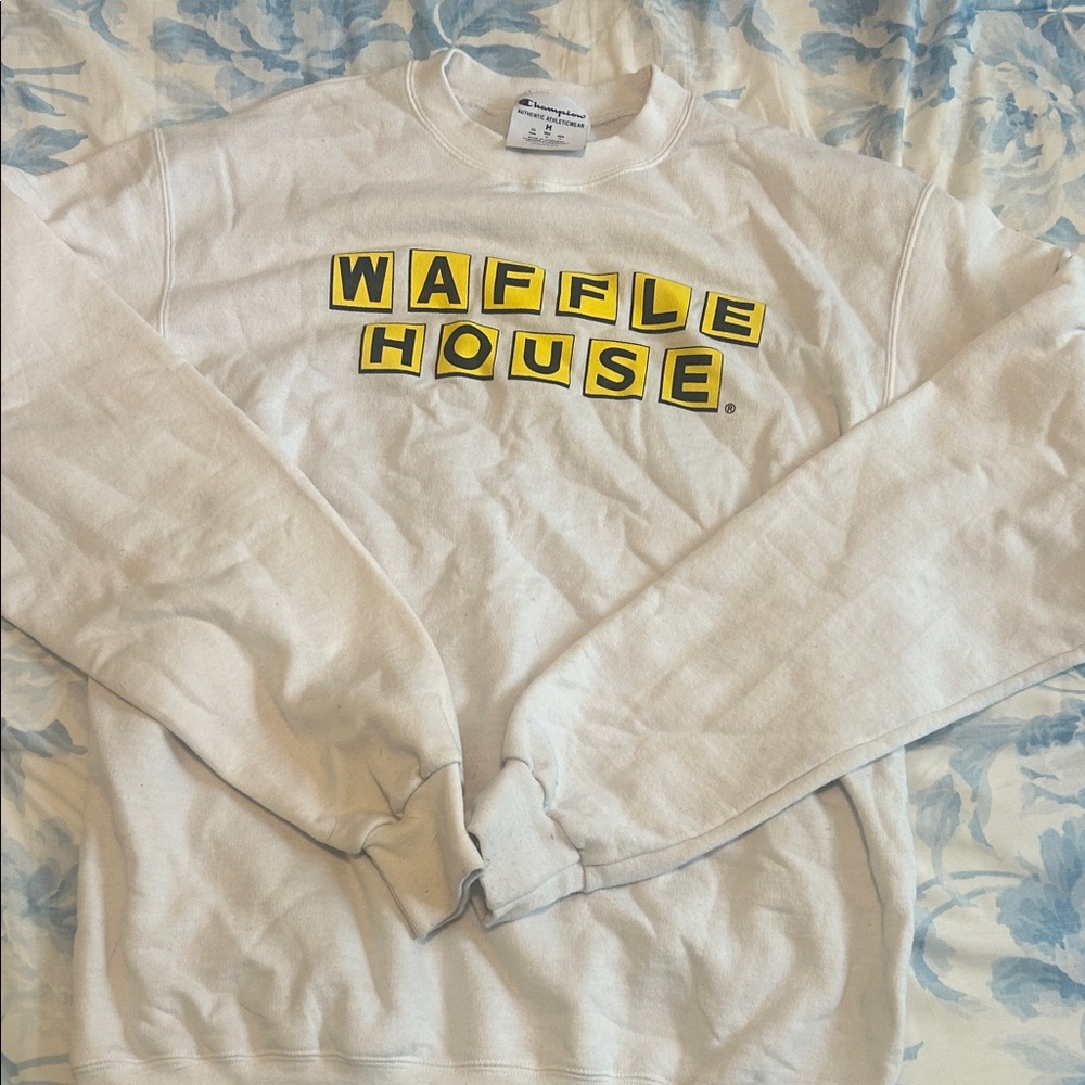 Waffle House White Sweater